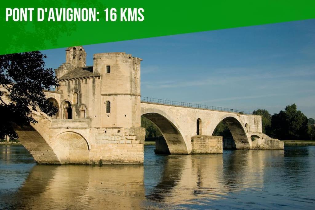 Le Petit Bonheur - Place Parking Privee - Clim - Terrasse - Piscine Partagee - Proche Parc Spirou Saint-Saturnin-lès-Avignon المظهر الخارجي الصورة